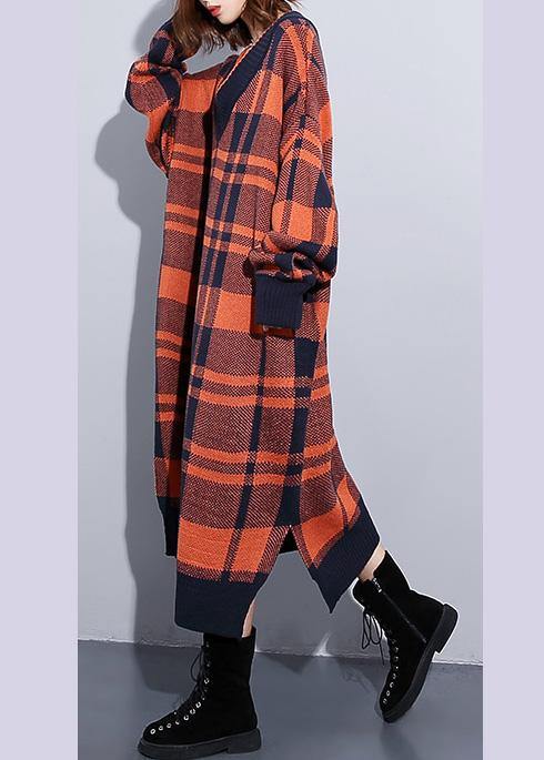 100% Side Open Cotton V Neck Dresses Shape Red Plaid Dresses