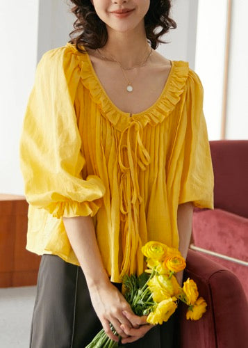 Fall Pink Chiffon Blouse Shirt