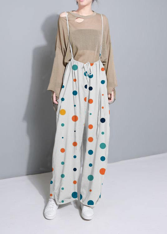 Stylish Khaki Cotton Linen Wide Leg Pants Multiple Wearing Methods Pants