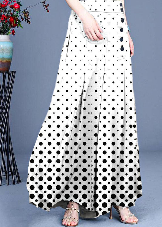 Diy Black Button Wide Leg Pants Summer-style 1