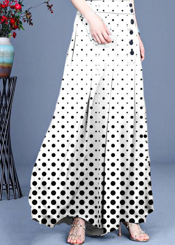 Diy Black Button Wide Leg Pants Summer-style 1
