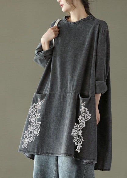 Black Grey-white flowers/ Removed