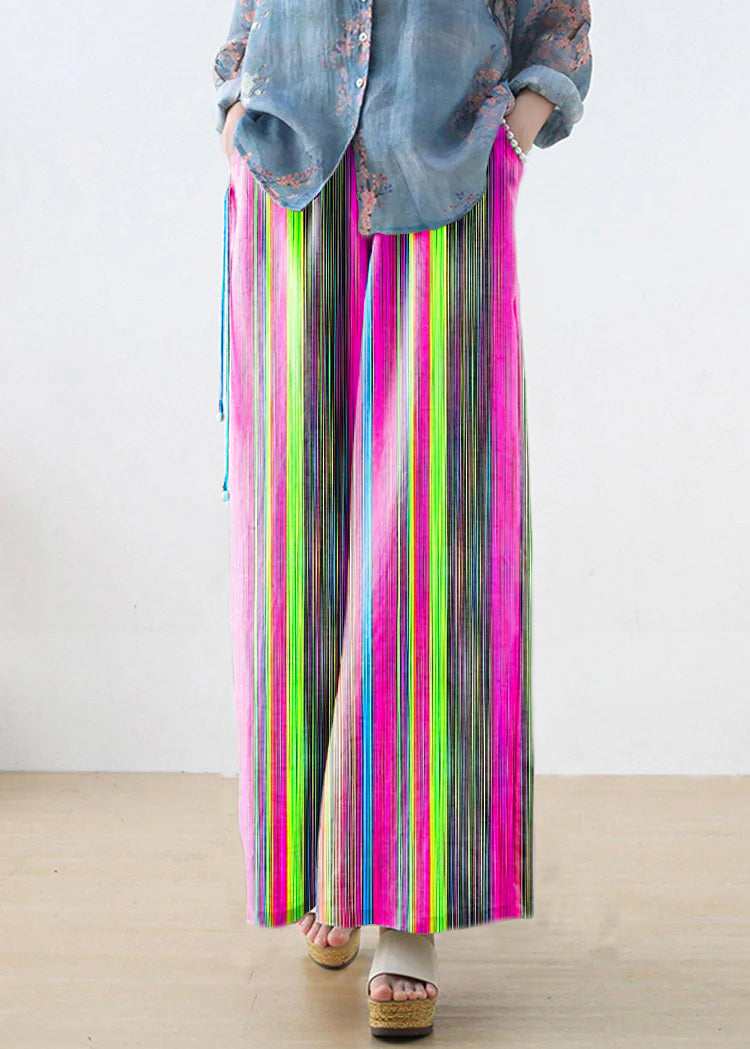 Yellow Geometry Trousers New Spring and Summer Bloomers Linen High Waist Carrot Pants