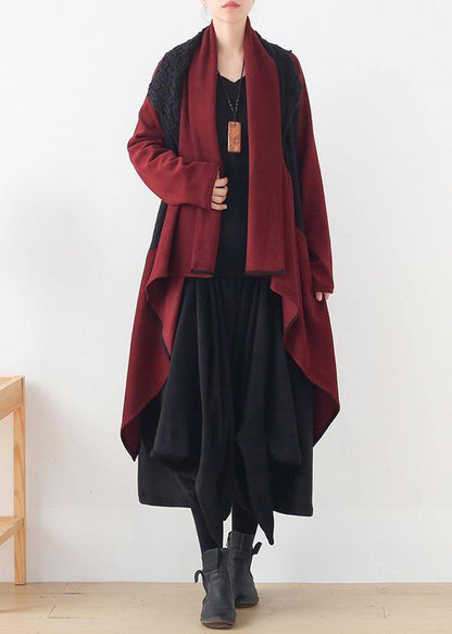 20 Autumn and Winter Literary Retro Loose Irregular Windbreaker Jacket