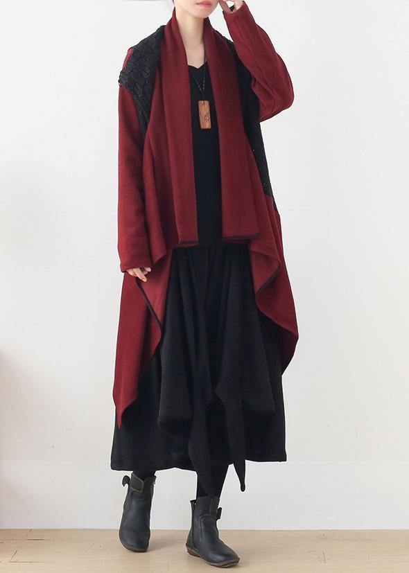 20 Autumn and Winter Literary Retro Loose Irregular Windbreaker Jacket