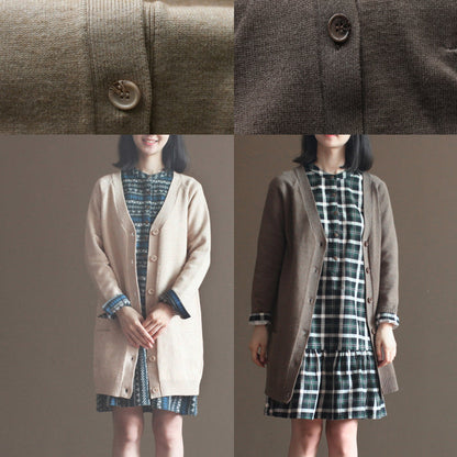 Autumn Chocolate the Rabbit Woolen Blended Knit Cardigans Sweater Coats