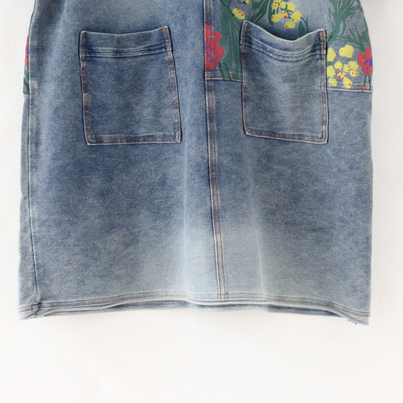 Autumn Oversize Denim Dresses Blooming Flowers Denim Shirts