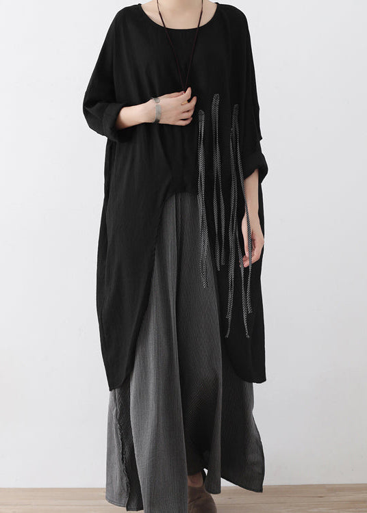 Autumn Wide Leg Pants Super Loose Linen Pants Elastic Waist Oversized