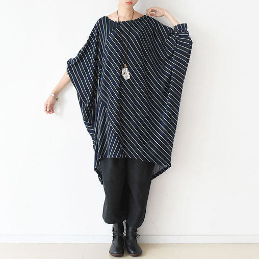 Fall O Shape Strip Dresses Cotton Dress Caftans Shirts