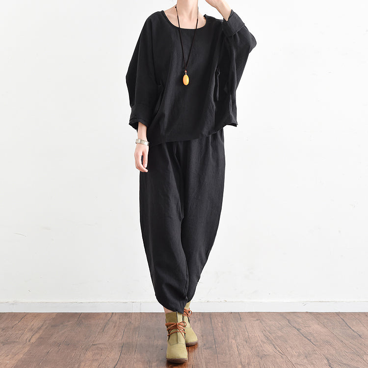 Fall Trend Outfits Black Linen Suits Linen Tops With Pants