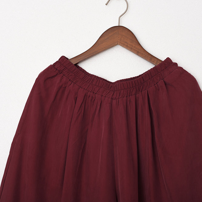 Long Silk Pants Wide Leg Pants Draping High Waist Trousers