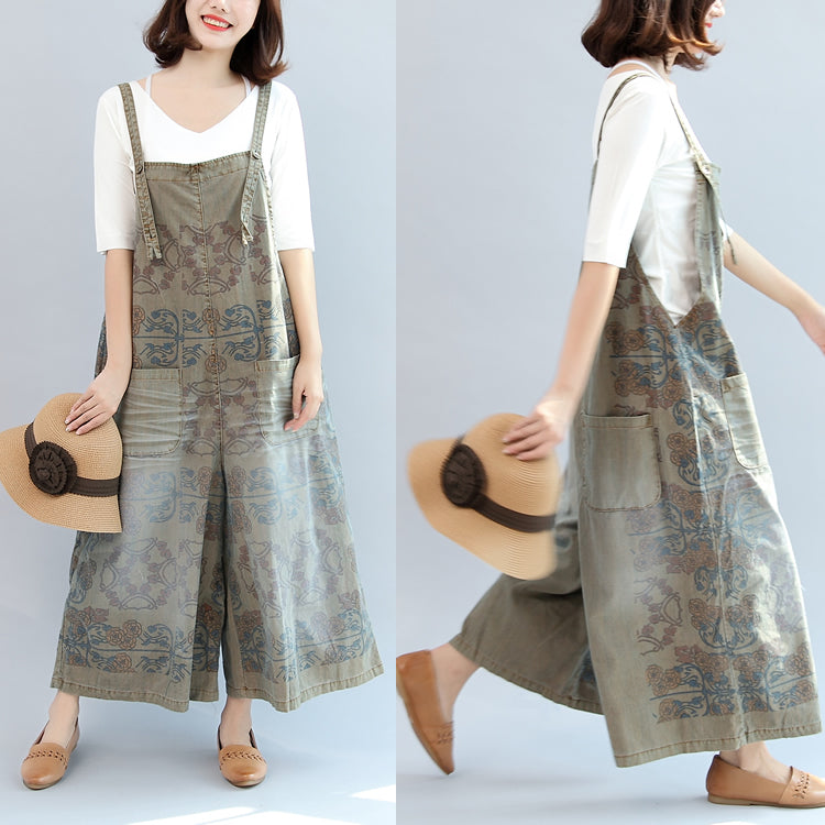 Summer Prints Cotton Pants Jumpsuit Pants