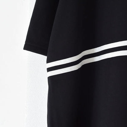 Winter Black Thick Cotton Sweat Dresses Winter Dress Warm Velour Inside