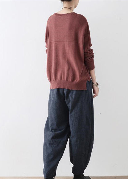 Winter Dark Blue Cotton Pants Warm Thick Oversized Linen Pants Cozy Style