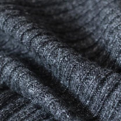 Winter Gray Knit Sweater Woolen Cardigans Cape Warm Coats