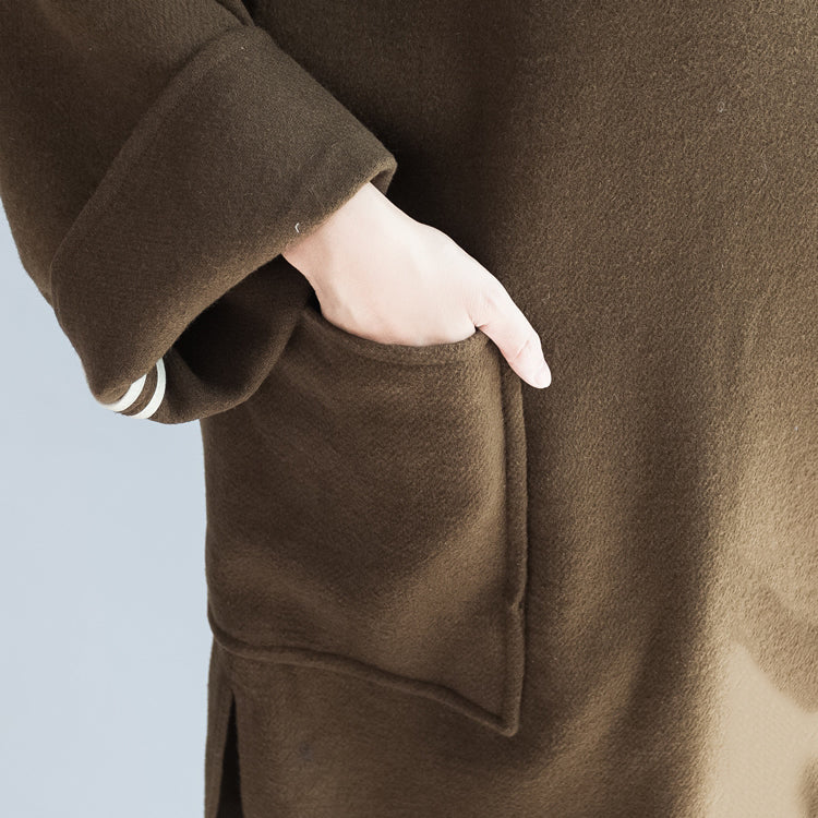 Winter Olive Woolen Dresses Warm Winter Dress Shift Dresses