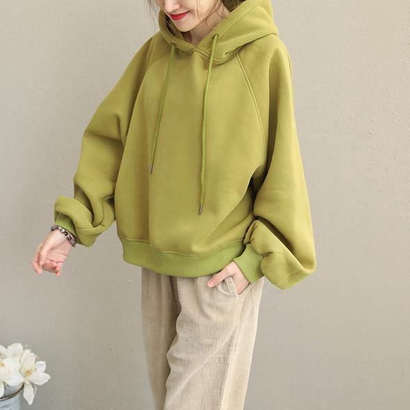 Yellow and Purple Brushed Hoodie Fleece for