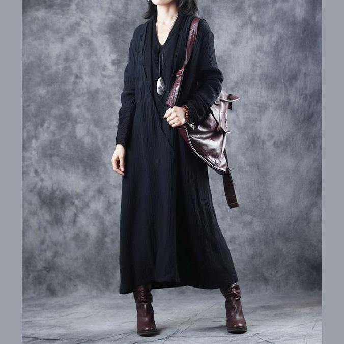 New Quilted Cotton Linen Sweater Dresses Loose Clothes