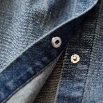 Autumn New Denim Blue Cotton Short Coats Lapel Collar Wild Tops Coat