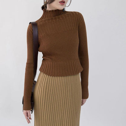 Chocolate Cozy Sweater High Neck Sweaters New Sweater