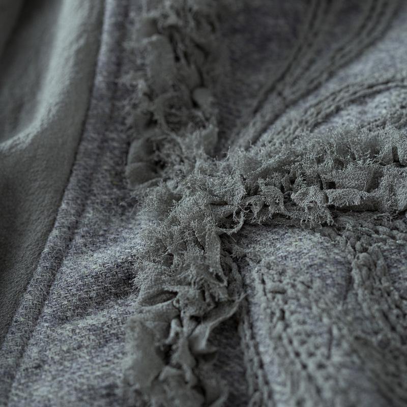 Embroidery Wool Coat for Woman Maxi Coat Coats