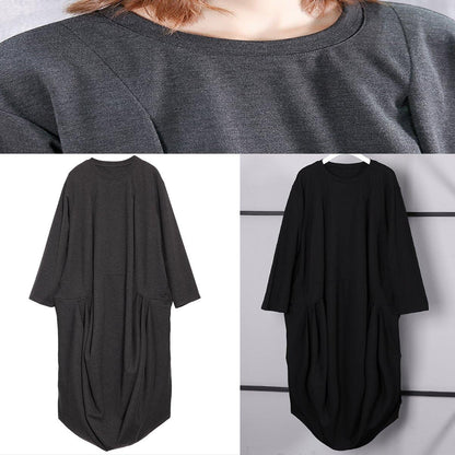 Gray Dresses O Neck Gown Fine Cinched Side Open Kaftans