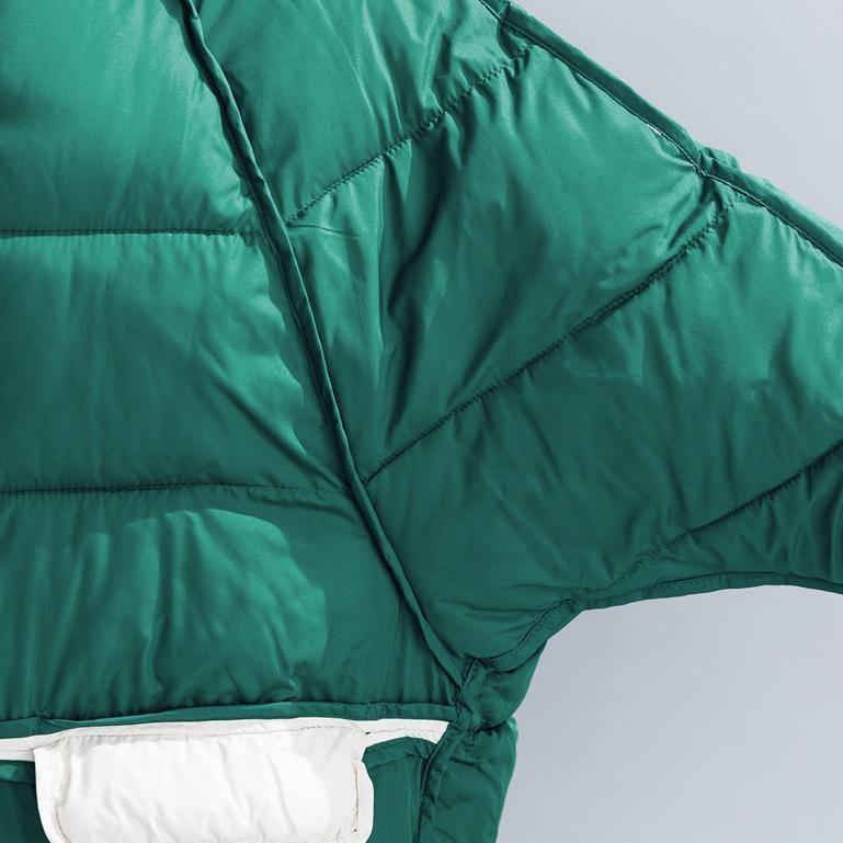 Quality Green Cotton Jacket Clothing Hooded Drawstring Thick Pockets Zippered Cotton Jackets