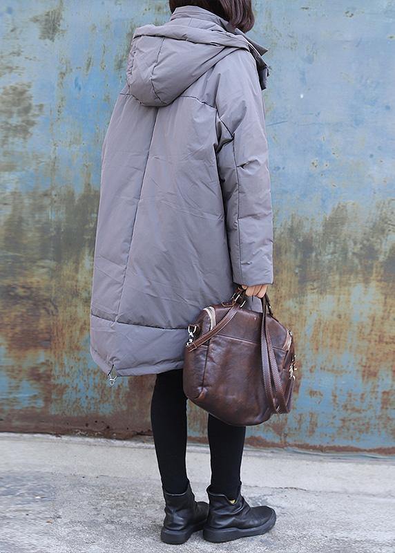 Gray Outfit Warm Winter Coat Winter Hooded Winter Outwear