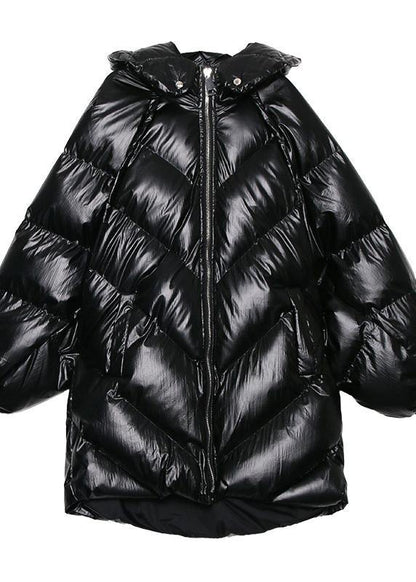 Silver Parkas for Oversized Down Jacket Winter Outwear Hooded
