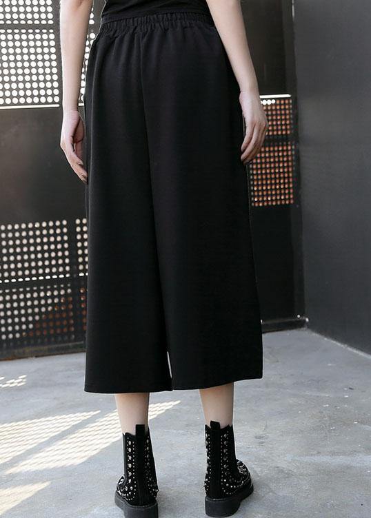 Woolen Blended High Waist Pants Loose Patchwork Pants Skirt
