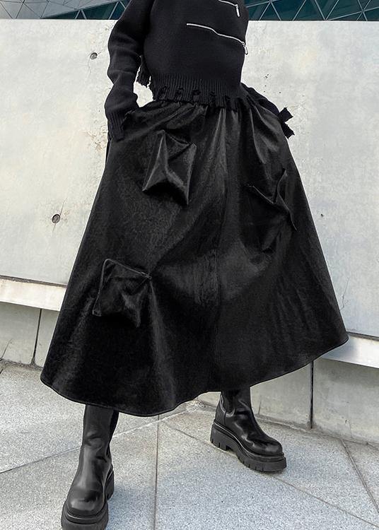 Autumn and Winter High Waist Mid Length Long Skirt