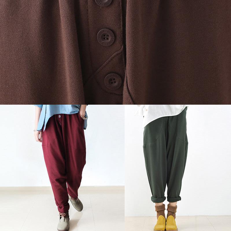 Blue Harem Pants Pants Elastic Loose Bodywear
