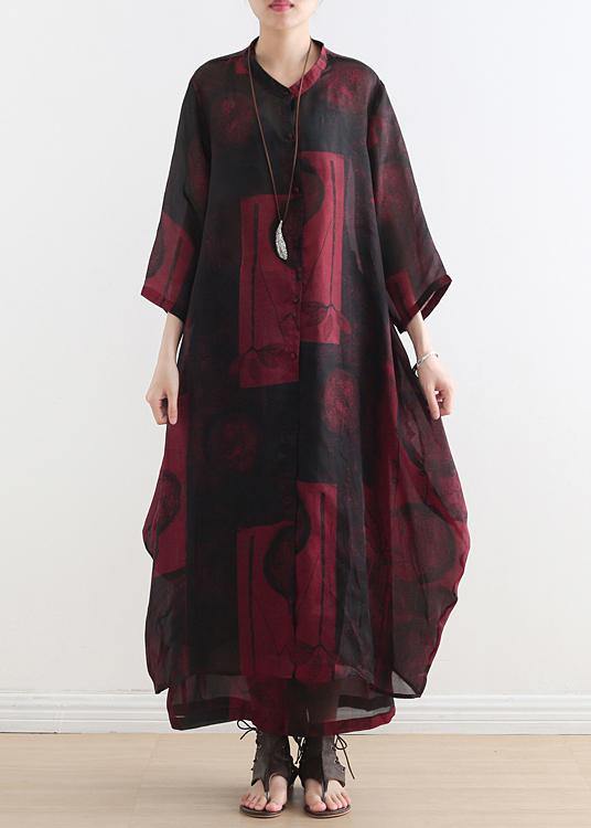 Thin Green Print Chiffon Wide-leg Pants Two-piece Suit