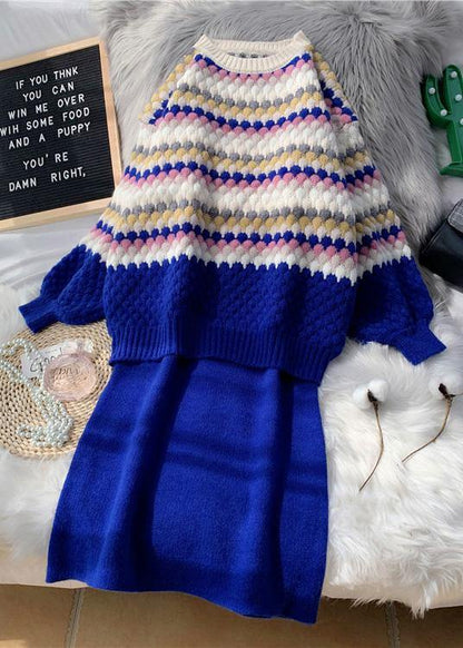 New Early Autumn Age Reduction Temperament Two-piece Sweater