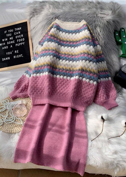 New Early Autumn Age Reduction Temperament Two-piece Sweater