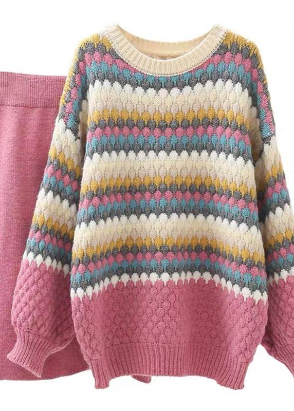 New Early Autumn Age Reduction Temperament Two-piece Sweater