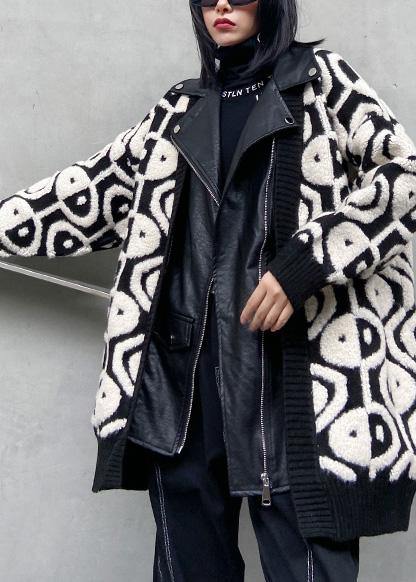 New Autumn Winter Leisure Thickening Knitted Pu Leather Jacket