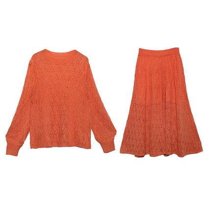 Spring New Super Fairy Sweater Skirt Two-piece Suit