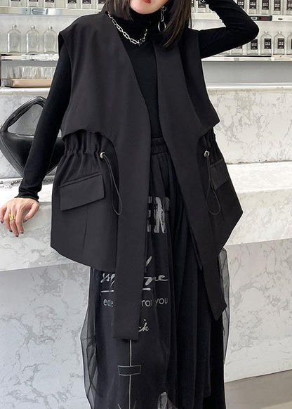 Black Close Waist Versatile Cotton Jacket