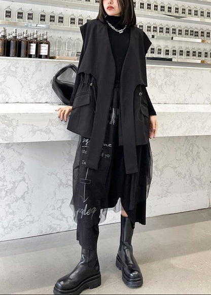 Black Close Waist Versatile Cotton Jacket
