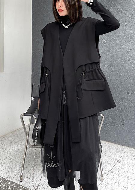 Black Close Waist Versatile Cotton Jacket
