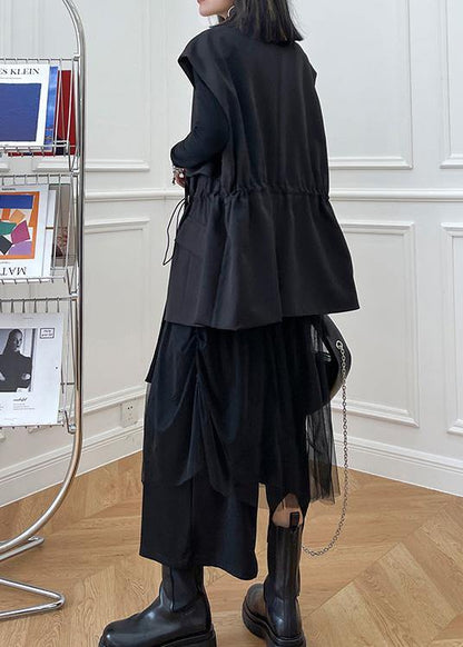 Black Close Waist Versatile Cotton Jacket