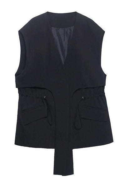 Black Close Waist Versatile Cotton Jacket