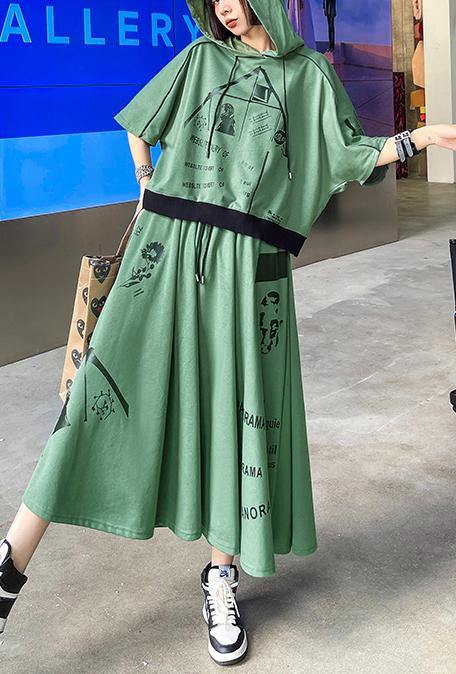 New Color Geometry Spring Explosion Street Guard Two Piece Skirt