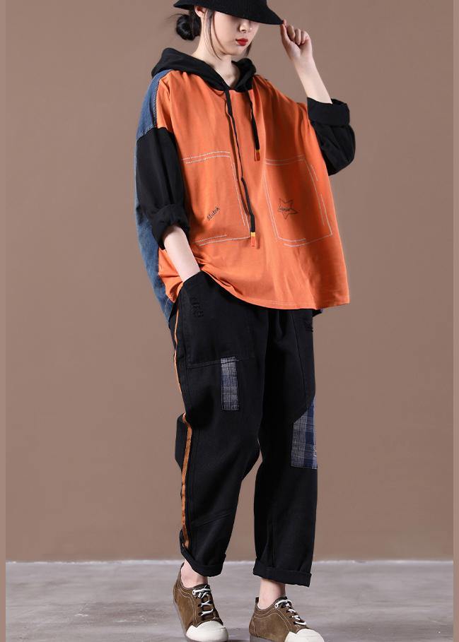 2025 New Women's Loose Large Orange Suit