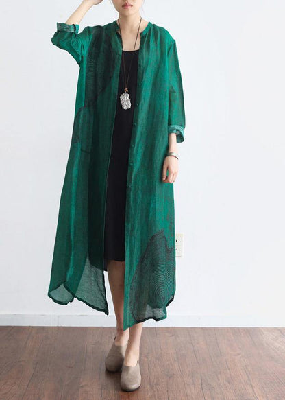 Spring Loose Large Art Silk Cardigan