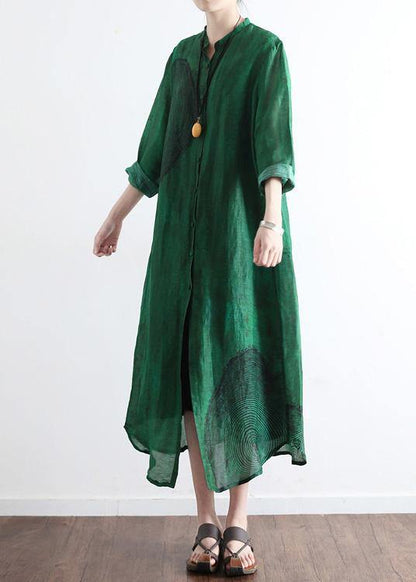 Spring Loose Large Art Silk Cardigan