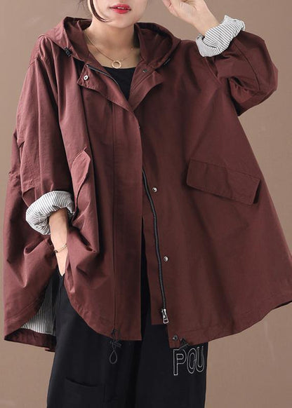 Modern Hooded Baggy Clothes for Green Silhouette Winter Outwear