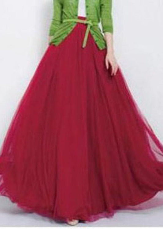 Long Skirts Elastic Waist Maxi Skirt