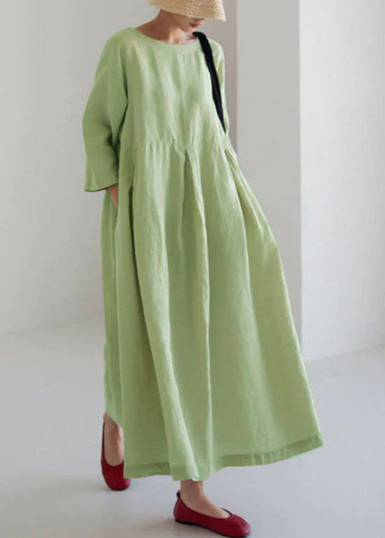 Flower Print2 Cotton Dresses Pockets Patchwork Spring